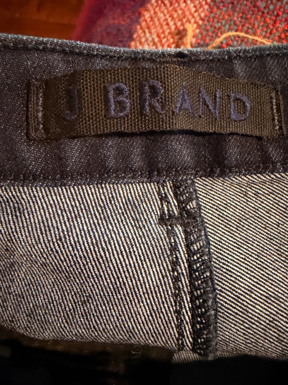 J Brand High Waisted Flare Jeans with prominent cuff at hem. - Picture 4 of 5